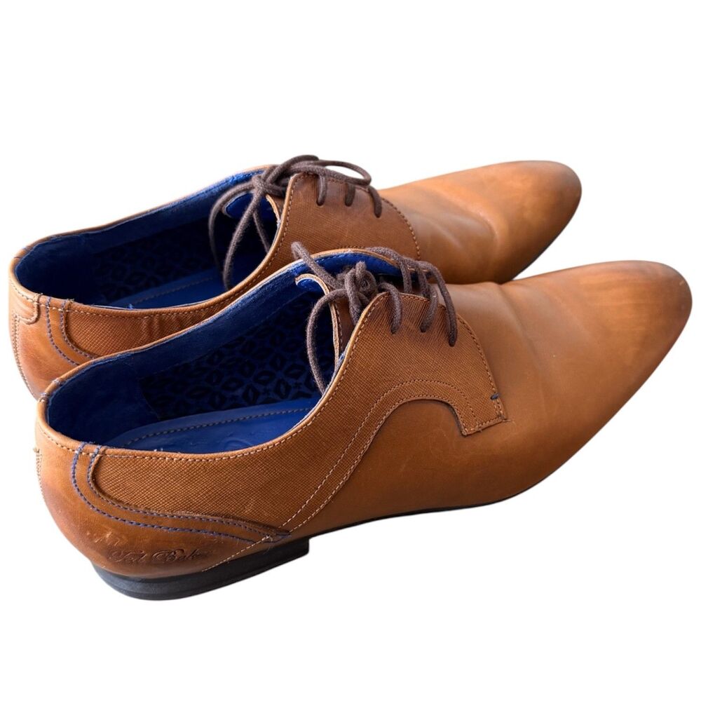 Ted Baker Pelton Oxford Shoes Brown Leather Mens 9.5 US EU42